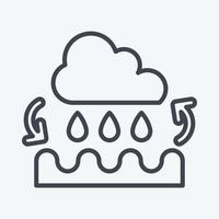 Icon Water Cycle. related to Environment symbol. line style. simple illustration. conservation. earth. clean vector
