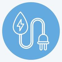 Icon Water Energy. related to Environment symbol. blue eyes style. simple illustration. conservation. earth. clean vector