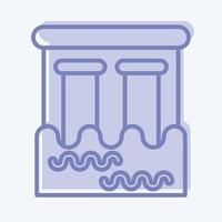 Icon Dam. related to Environment symbol. two tone style. simple illustration. conservation. earth. clean vector