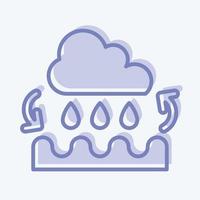 Icon Water Cycle. related to Environment symbol. two tone style. simple illustration. conservation. earth. clean vector