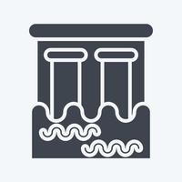 Icon Dam. related to Environment symbol. glyph style. simple illustration. conservation. earth. clean vector