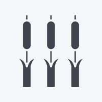 Icon Reeds. related to Environment symbol. glyph style. simple illustration. conservation. earth. clean vector