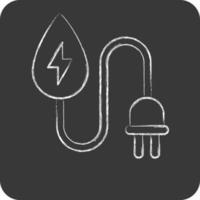 Icon Water Energy. related to Environment symbol. chalk style. simple illustration. conservation. earth. clean vector