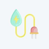 Icon Water Energy. related to Environment symbol. flat style. simple illustration. conservation. earth. clean vector