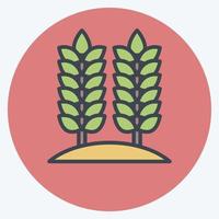 icono agricultura. relacionado con el símbolo del medio ambiente. estilo compañero de color. ilustración sencilla. conservación. tierra. limpio vector