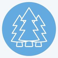 Icon Forest. related to Environment symbol. blue eyes style. simple illustration. conservation. earth. clean vector