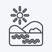 Icon Lake. related to Environment symbol. line style. simple illustration. conservation. earth. clean vector