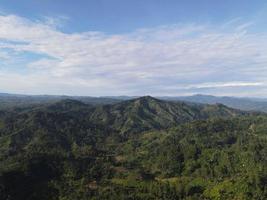 An aerial view of a hill in Bandung, West Java, Indonesia photo