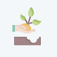 Icon Replant. related to Environment symbol. flat style. simple illustration. conservation. earth. clean vector