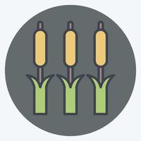 Icon Reeds. related to Environment symbol. color mate style. simple illustration. conservation. earth. clean vector