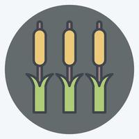 Icon Reeds. related to Environment symbol. color mate style. simple illustration. conservation. earth. clean vector