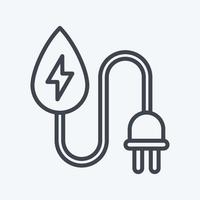 Icon Water Energy. related to Environment symbol. line style. simple illustration. conservation. earth. clean vector