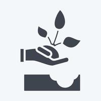 Icon Replant. related to Environment symbol. glyph style. simple illustration. conservation. earth. clean vector