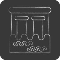 Icon Dam. related to Environment symbol. chalk style. simple illustration. conservation. earth. clean vector