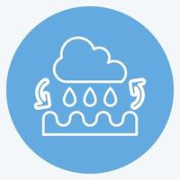 Icon Water Cycle. related to Environment symbol. blue eyes style. simple illustration. conservation. earth. clean vector