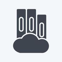 Icon Digital Library. related to Education symbol. glyph style. simple design editable. simple illustration vector