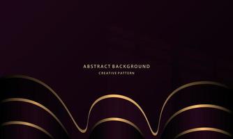 abstract background geometric liquid gradient black color and purple gradient with gold light on the back, for posters, banners, etc., vector design copy space area eps 10