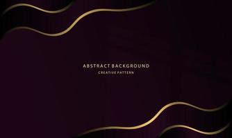 abstract background geometric liquid gradient black color and purple gradient with gold light on the back, for posters, banners, etc., vector design copy space area eps 10