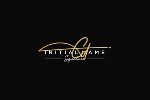 Initial CD signature logo template vector. Hand drawn Calligraphy lettering Vector illustration.