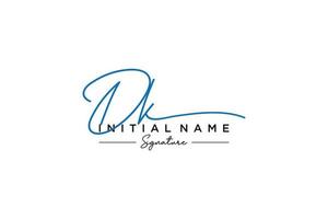 Initial DK signature logo template vector. Hand drawn Calligraphy lettering Vector illustration.