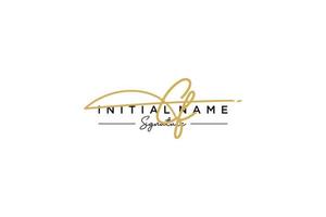 Initial CF signature logo template vector. Hand drawn Calligraphy lettering Vector illustration.