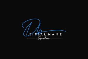 Initial DB signature logo template vector. Hand drawn Calligraphy lettering Vector illustration.