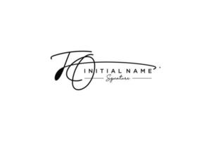 Initial FO signature logo template vector. Hand drawn Calligraphy lettering Vector illustration.