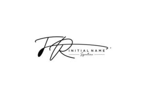 Initial FR signature logo template vector. Hand drawn Calligraphy lettering Vector illustration.