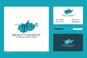 Initial GL Feminine logo collections and business card templat Premium Vector