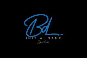 Initial BD signature logo template vector. Hand drawn Calligraphy lettering Vector illustration.