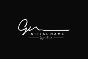 Initial GN signature logo template vector. Hand drawn Calligraphy lettering Vector illustration.