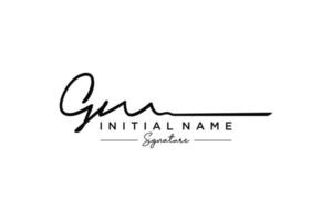 Initial GM signature logo template vector. Hand drawn Calligraphy lettering Vector illustration.