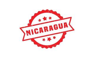 NICARAGUA stamp rubber with grunge style on white background vector