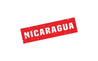 goma de sello de nicaragua con estilo grunge sobre fondo blanco vector