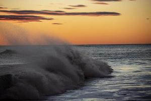 Sunset Spray Ocean photo