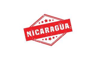 NICARAGUA stamp rubber with grunge style on white background vector