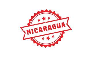 goma de sello de nicaragua con estilo grunge sobre fondo blanco vector