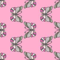 Seamless pattern with stylized butterflies. vector