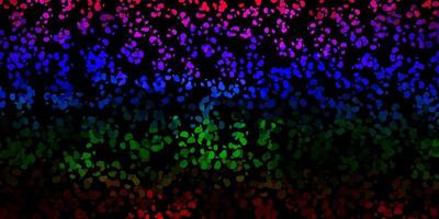 Dark multicolor vector background with random forms.