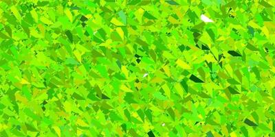 Dark Green, Yellow vector background with polygonal forms.