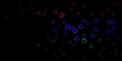 Dark multicolor vector background with spots.