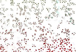 Light Green, Red vector backdrop with abstract shapes.