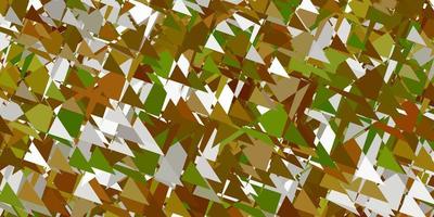 Light green, yellow vector texture with random triangles.