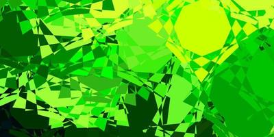 Dark Green, Yellow vector texture with random triangles.