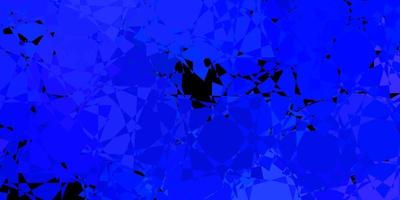 Dark BLUE vector texture with random triangles.