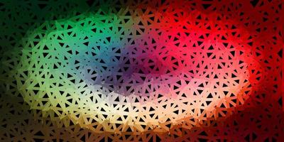Light green, red vector abstract triangle texture.