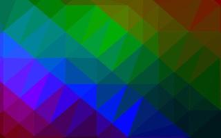 Dark Multicolor, Rainbow vector blurry triangle pattern.