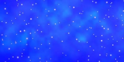 Light BLUE vector background with small and big stars.