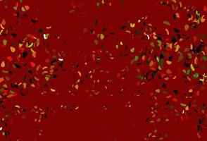 Light Green, Red vector pattern with chaotic shapes.