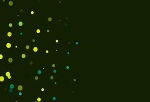 Light Green, Yellow vector pattern with spheres.